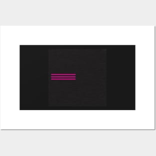 Pink Line on gray fiber Posters and Art